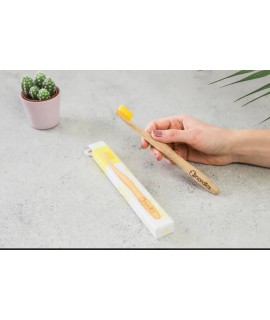 Bamboo toothbrush yellow